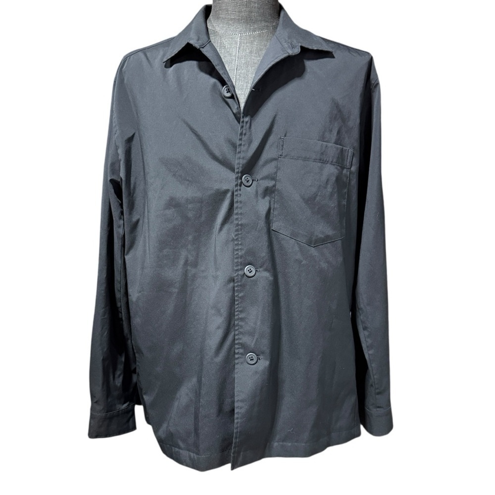 Uniqlo Shirt Jacket Size XL Black Lightweight Button Up Classic Pockets‎ Shacket
